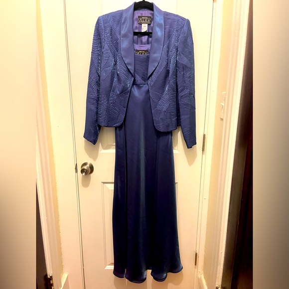 Vintage Alex Evenings Formal Dress & Jacket Set | Size 10 Petite - Picture 3 of 7